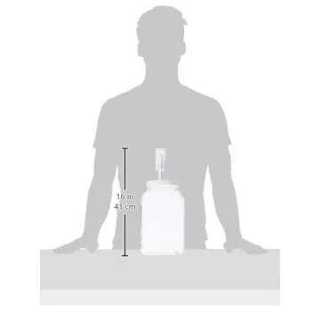 Home Brew Ohio Set of 2 One Gallon Wide Mouth Jars with Lids and Econolocks for Brewing