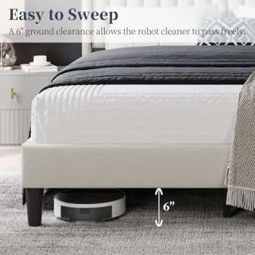 Stylish Yaheetech Queen Bed Frame Upholstered Design