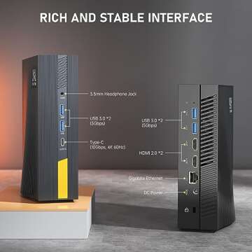 Mini PC Intel i5-12450H 16GB RAM, 512GB SSD for Office
