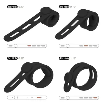 Donruby Silicone Cable Ties - Reusable & Adjustable Straps