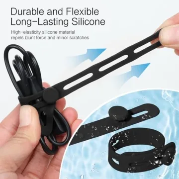 Donruby Silicone Cable Ties - Reusable & Adjustable Straps
