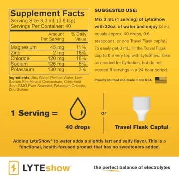 LyteShow Electrolyte Drops - Sugar-Free with Magnesium & Zinc