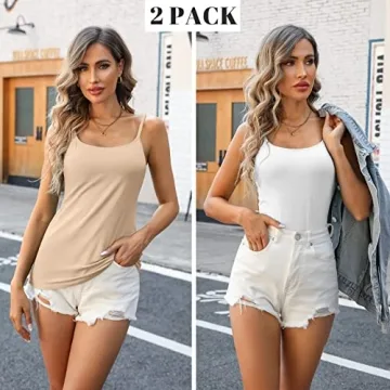 V FOR CITY Adjustable Shelf Bra Tank Tops for Women