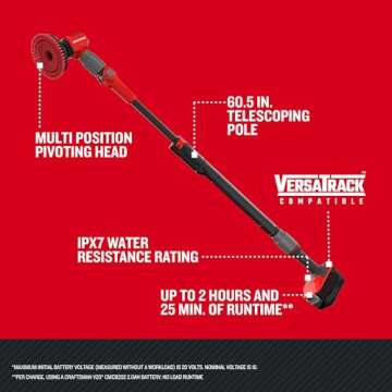 CRAFTSMAN V20 Cordless 2-in-1 Power Scrubber Kit, Multi-Purpose, Includes Bristle Brush, 2Ah Battery...