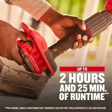 CRAFTSMAN V20 Cordless 2-in-1 Power Scrubber Kit, Multi-Purpose, Includes Bristle Brush, 2Ah Battery, V20 Battery Charger, and 60.5 in. Telescoping Pole (CMCPS520D1)