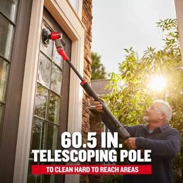 CRAFTSMAN V20 Cordless 2-in-1 Power Scrubber Kit, Multi-Purpose, Includes Bristle Brush, 2Ah Battery, V20 Battery Charger, and 60.5 in. Telescoping Pole (CMCPS520D1)