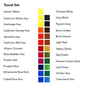 Daler Rowney Aquafine 24-pc Watercolor Travel Set - Perfect for All Artists and Students
