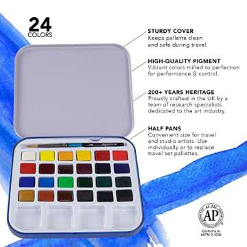 Daler Rowney Aquafine 24-pc Watercolor Travel Set