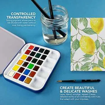 Daler Rowney Aquafine 24-pc Watercolor Travel Set