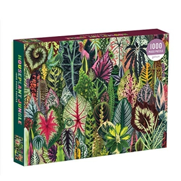 Galison Houseplant Jungle 1000 Piece Jigsaw Puzzle – A Colorful Plant Adventure for Adults
