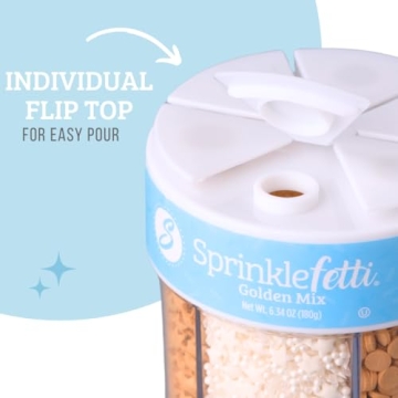 Sweets Indeed 6 Cell Edible Sprinkle Mix for All Occasions