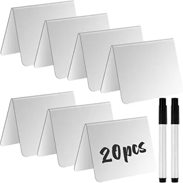 Uoeo 20 Pack Acrylic Mini Chalkboard Signs - Versatile Event Labeling Solutions