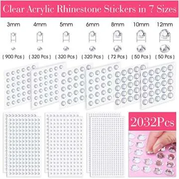 2032 Self Adhesive Face Gems for Makeup and Crafts