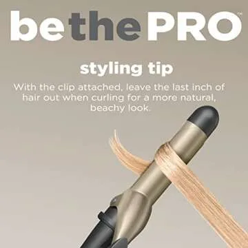 INFINITIPRO BY CONAIR 1 1/4 Inch Curling Wand, Includes Detachable Clip turning Wand into Curling Iron producing loose curls, Straight wand produces flawless waves – for use on medium and long hair