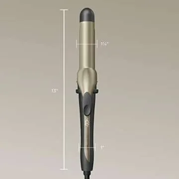 INFINITIPRO BY CONAIR 1 1/4 Inch Curling Wand, Includes Detachable Clip turning Wand into Curling Iron producing loose curls, Straight wand produces flawless waves – for use on medium and long hair
