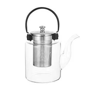 Stainless Steel Glass Teapot with Infuser 1500ml