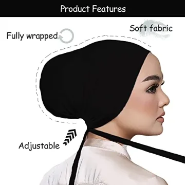 Hophor Women Under Scarf Cap with Tie-Back Closure
