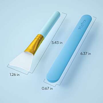 Nicpro 5 PCS Silicone Stir Sticks, Reusable Silicone Popsicle Sticks with 3PCS Silicone Brushes for ...