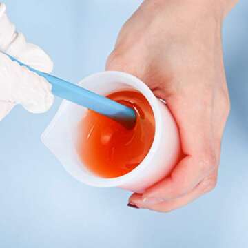 Nicpro 5 PCS Silicone Stir Sticks, Reusable Silicone Popsicle Sticks with 3PCS Silicone Brushes for Mixing Resin, Epoxy, Liquid, Paint, Making Glitter Tumblers