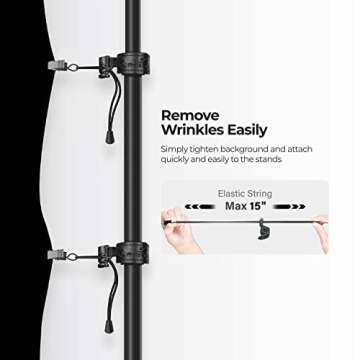 Julius Studio 6 ft X 9 ft Black Chromakey Photo Video Photography Studio Fabric Backdrop Background ...