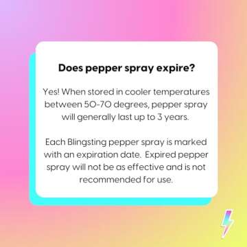 BlingSting Pepper Spray Keychain for Women Black