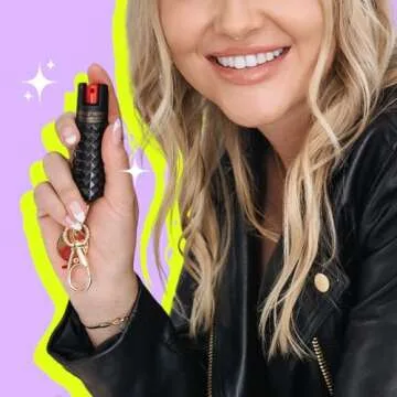 BlingSting Pepper Spray Keychain for Women Black