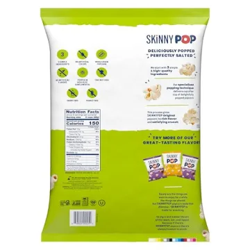 SkinnyPop Popcorn: Original Whole Grain Snack, 8oz Family Size Bag