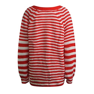 Women's Color Block Ribbed Knit Cardigan Sweater - Chic Style