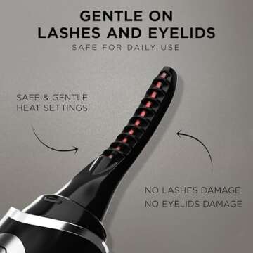 AYASAL Heated Eyelash Curler for Women: Best Electric Lash Curler with 10-Second Fast Curl, Long-Lasting Results - Gentle Eye Care, Perfect Lash Curling Tool