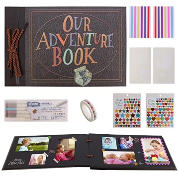 Photo Album Self Adhesive Pages Picture Collage with 80 Pages for 4x6 5x7 6x8 8x10 Scrapbook Albums ...