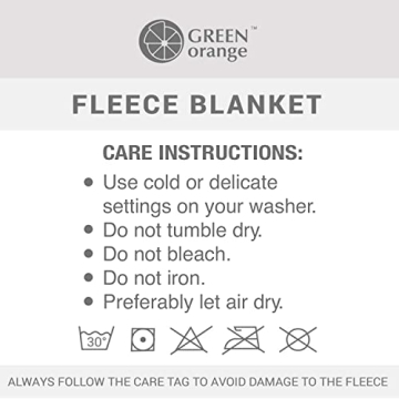 GREEN ORANGE Fleece Throw Blanket - Cozy, Hypoallergenic Gift