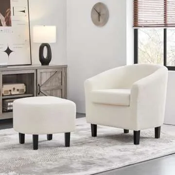 Yaheetech Accent Chair and Ottoman Set for Cozy Living