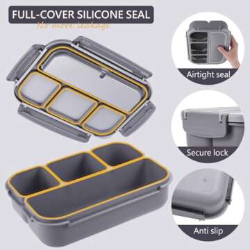 Versatile Bento Box Lunch Set for Adults and Kids