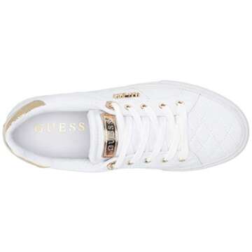 Guess Women's Loven Sneaker, White, 7