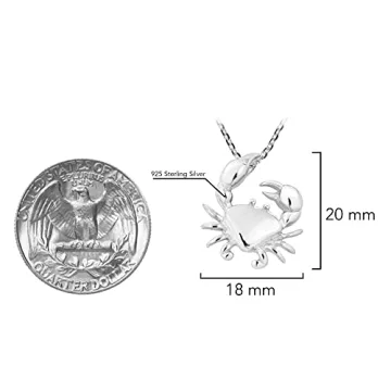 AeraVida Charming Crab Claws Cancer Zodiac Necklace