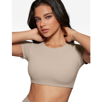 INGIA Women's Crew Neck Crop Top - Stylish Activewear