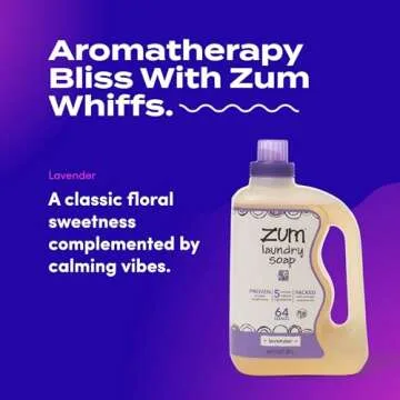 Indigo Wild Zum Clean Laundry Soap - Plant-Based Liquid Laundry Soap - Contains Baking Soda, Essential Oils & Saponified Coconut Oil - Lavender Scent - 64 fl oz