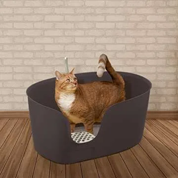 Richell PAW TRAX XL Cat Litter Box with Scoop Only for Cats