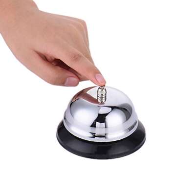 HeeYaa 3.3 Inch Call Bell - Stainless Steel Durable Desk Bell
