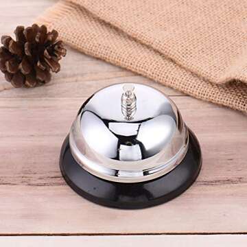 HeeYaa 3.3 Inch Call Bell - Stainless Steel Durable Desk Bell