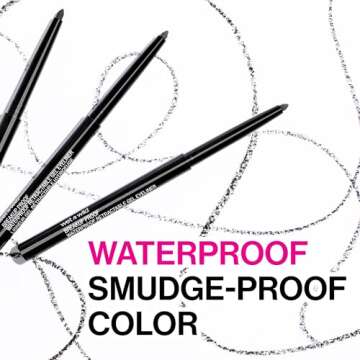 wet n wild Mega Last Breakup Proof Retractable Eyeliner - Waterproof 16-Hour Long-Lasting Wear, Cruelty-Free & Vegan - Dark Brown