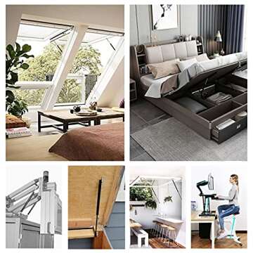 20" 80Lbs/356N Lift Support Gas Shocks Struts Hydraulics Piston Lid Stay Springs Rod for Window Cabinet Truck Cap Travel Trailer Bed Basement Door Trap Door Boat Engine Cover