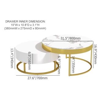Stylish Homary Coffee Table - Lift-Top & Storage