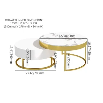 Stylish Homary Coffee Table - Lift-Top & Storage