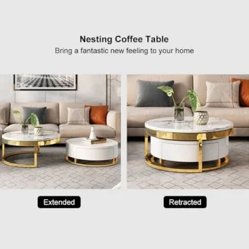 Stylish Homary Coffee Table - Lift-Top & Storage