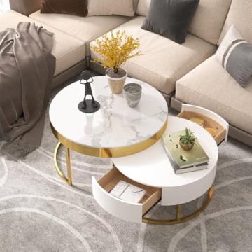 Stylish Homary Coffee Table - Lift-Top & Storage
