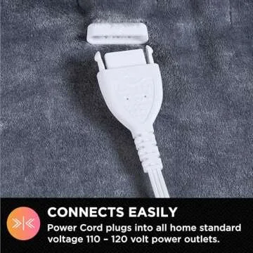 Brookstone Electric Heated Plush Blanket w/ 10 Heat Settings - Adjustable Timer, 12-Hour Auto Shut Off - Machine Washable & Dryer Safe - Polyester Velvet Blanket, Full Size 77in x 84in - Gray