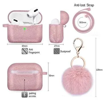 Stylish Airpods Pro Case with Pom Fur Ball - TOROTOP