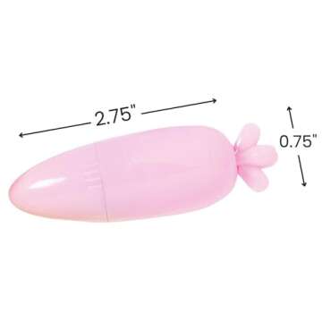 Fun Express Pastel Carrot-Shaped Highlighters - 12 Pieces - 2 3/4" x 3/4" - Assorted Colors - Great for Easter and Spring Favors