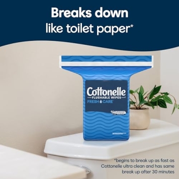Cottonelle Flushable Wet Wipes Hypoallergenic 168 Count